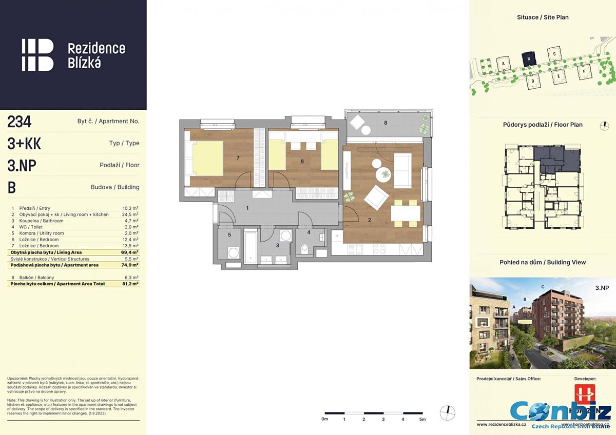 Pronájem bytu 3+kk 75 m² – fotografie 2