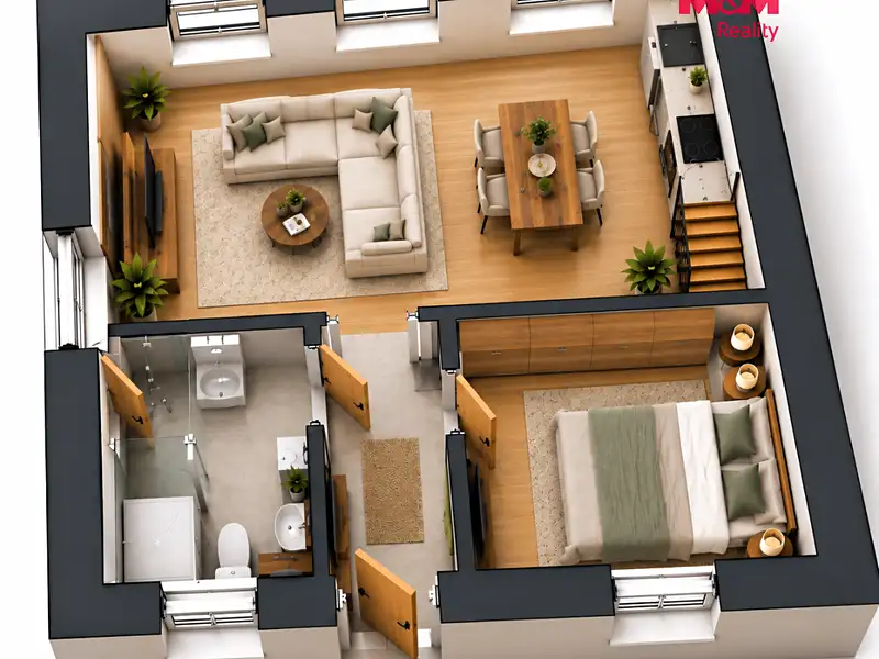 Prodej bytu 2+kk 54 m², Hostomice – náhled fotky 2