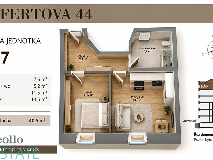 Prodej bytu 2+kk, 40 m² (10 z 10)