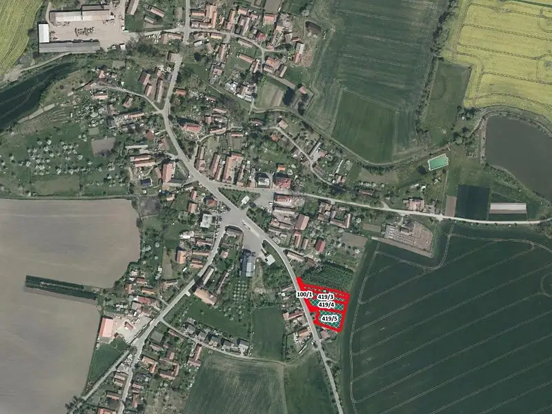 Prodej stavebního pozemku 3674 m², Běchary – náhled fotky 2