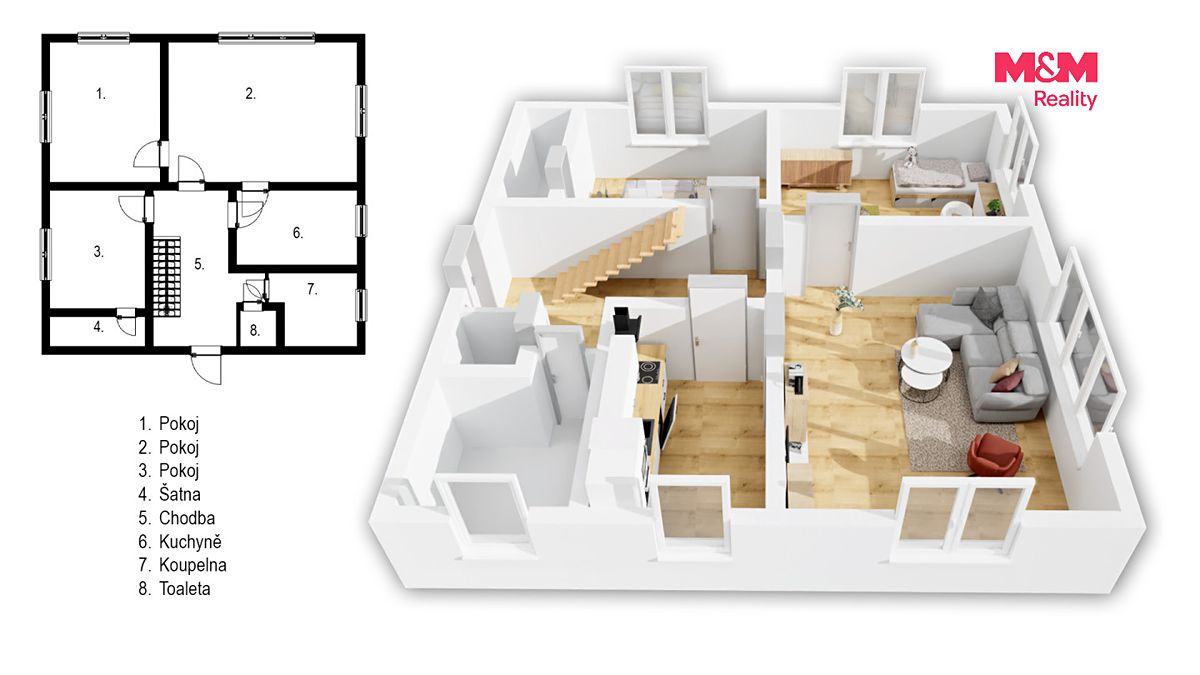 Pronájem bytu 3+1 70 m² – fotografie 4