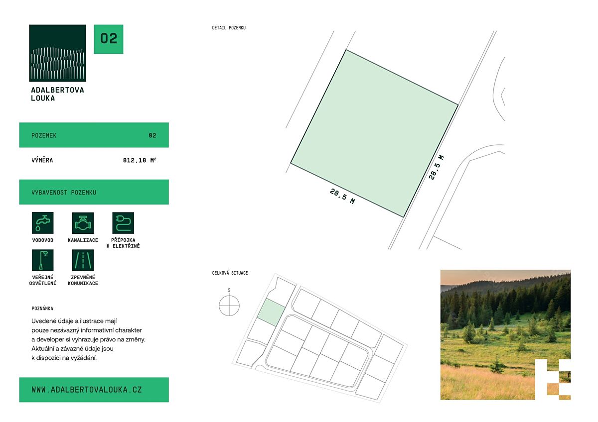 Prodej stavebního pozemku 812 m² – fotografie 2
