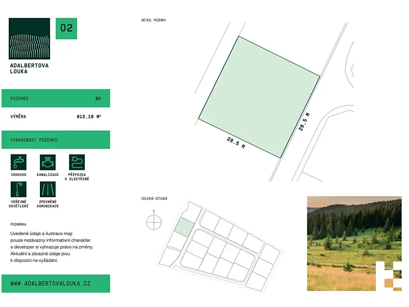 Prodej stavebního pozemku 812 m², Horní Planá – náhled fotky 2