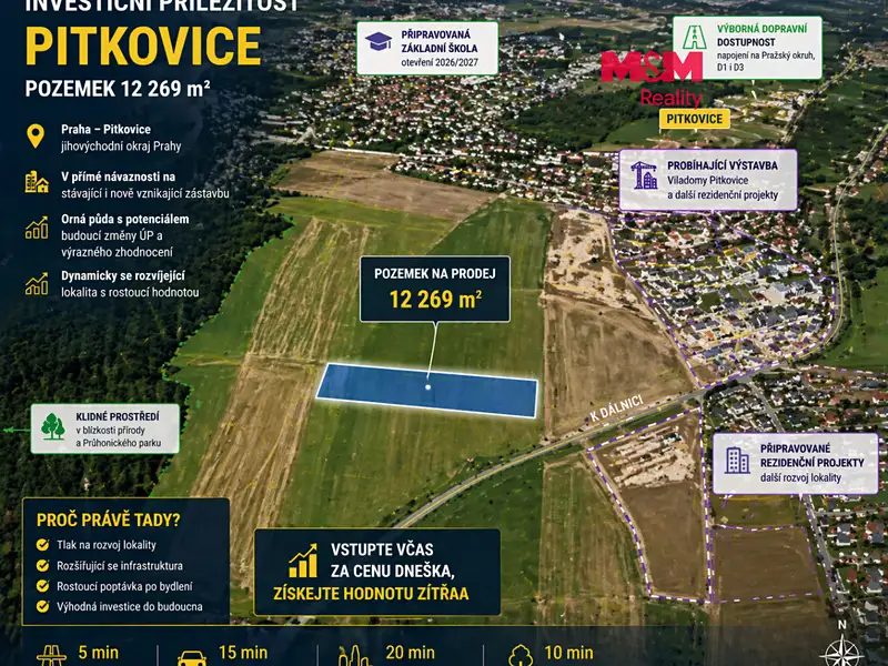 Prodej pole 12269 m², Praha – náhled fotky 1