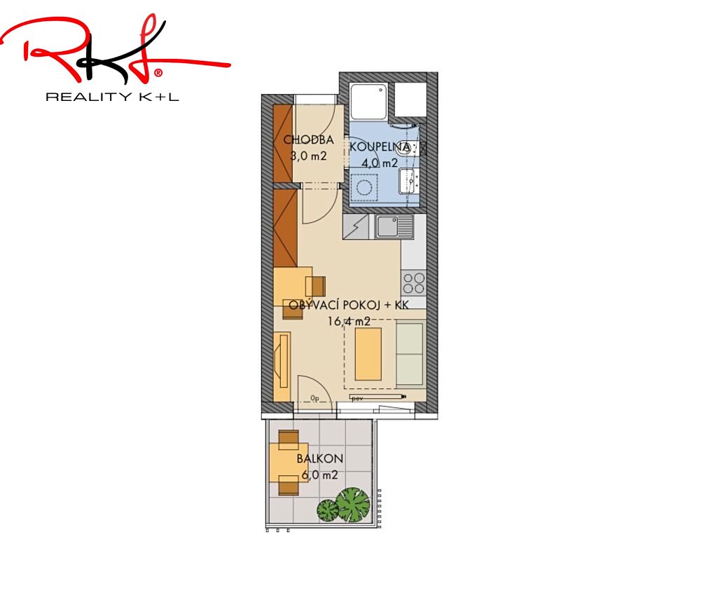 Prodej bytu 1+kk 30 m² – fotografie 2