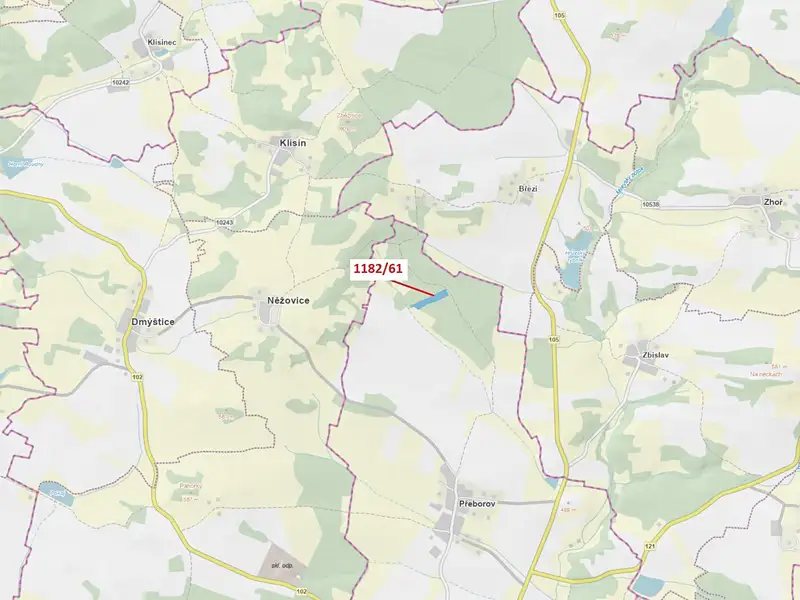 Dražba lesa 11119 m², Přeborov – náhled fotky 1