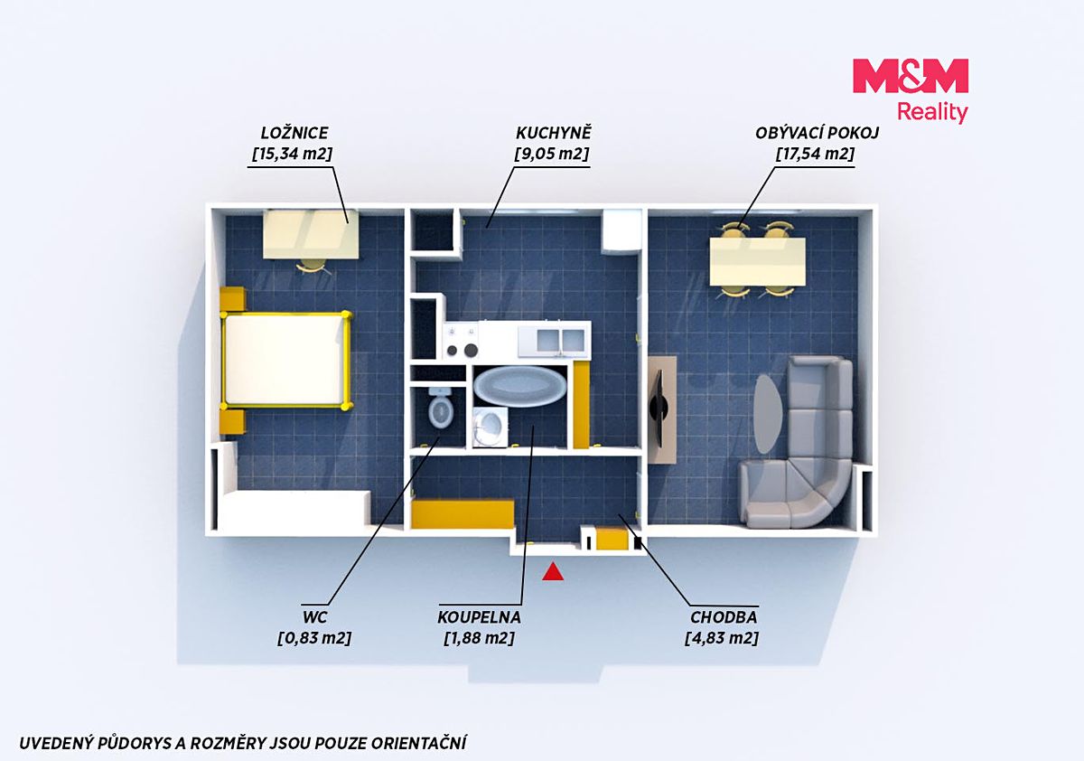 Prodej bytu 2+1 49 m² – fotografie 4