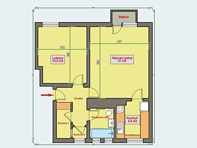 Квартира 2+1 на продаж, 53 м² (3 з 25)
