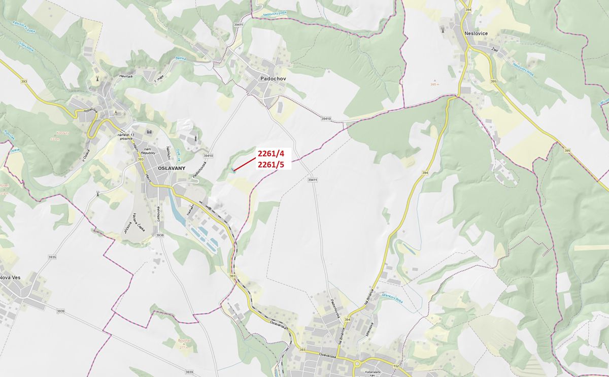 Dražba lesa 919 m², Oslavany – fotka 1 z 3