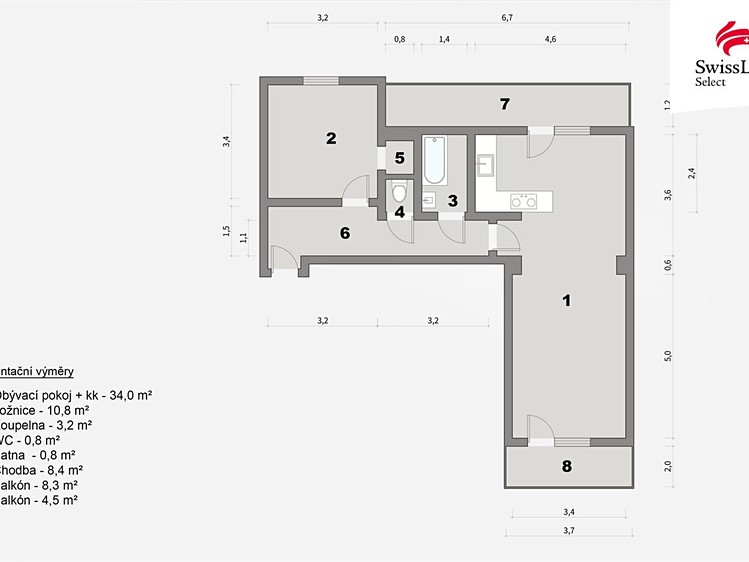 Квартира 2+kk на продаж, 62 м² (12 з 12)