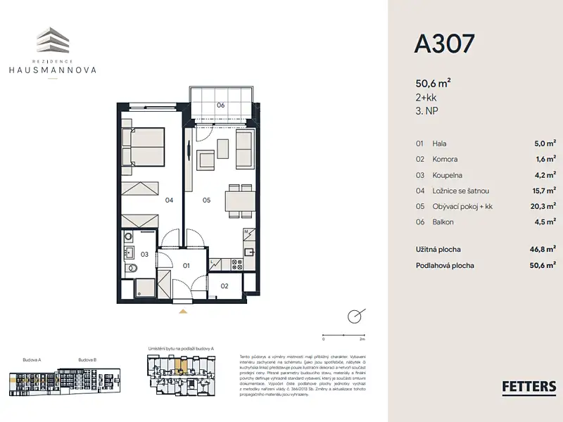 Prodej bytu 2+kk 51 m², Praha – náhled fotky 2