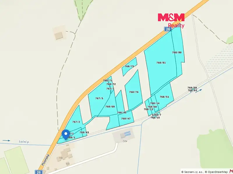 Prodej komerčního pozemku 51322 m², Líně – náhled fotky 1