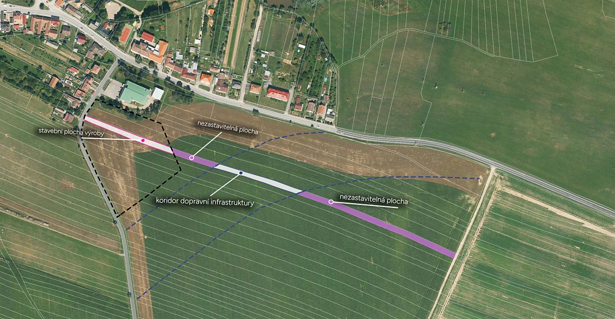 Prodej komerčního pozemku 5761 m², Předín – fotka 1 z 3