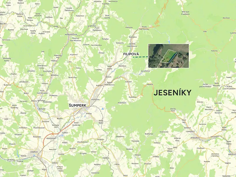 Prodej stavebního pozemku 640 m², Loučná nad Desnou – náhled fotky 3