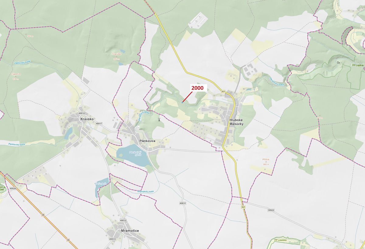 Dražba lesa 504 m², Hluboké Mašůvky – fotka 1 z 3