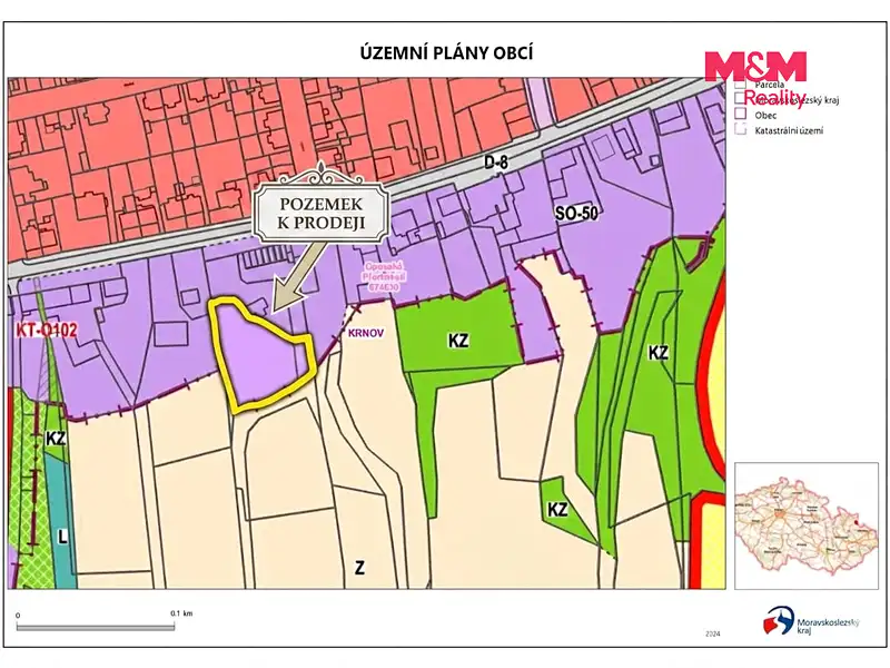 Prodej stavebního pozemku 2510 m², Krnov – náhled fotky 3