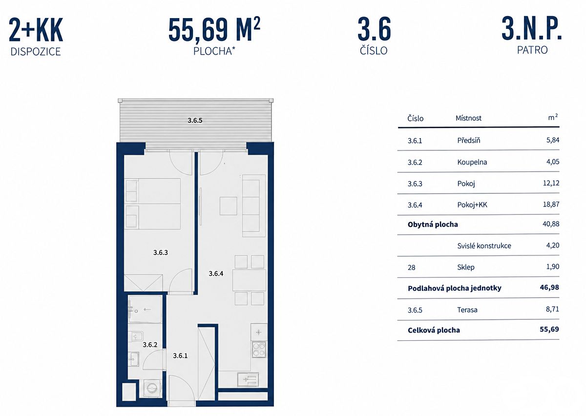 Prodej apartmánů 40 m² – fotografie 2