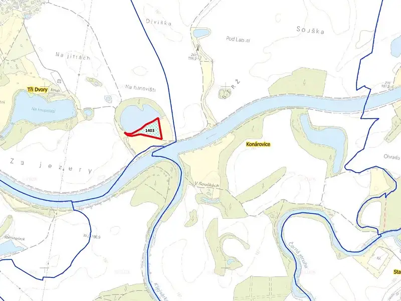 Prodej louky 9469 m², Tři Dvory – náhled fotky 3