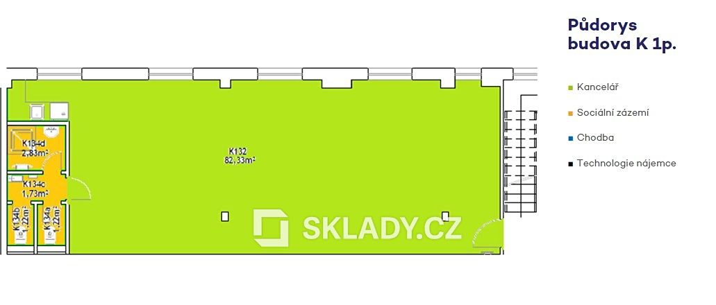 Pronájem kanceláře 89 m² – fotografie 3