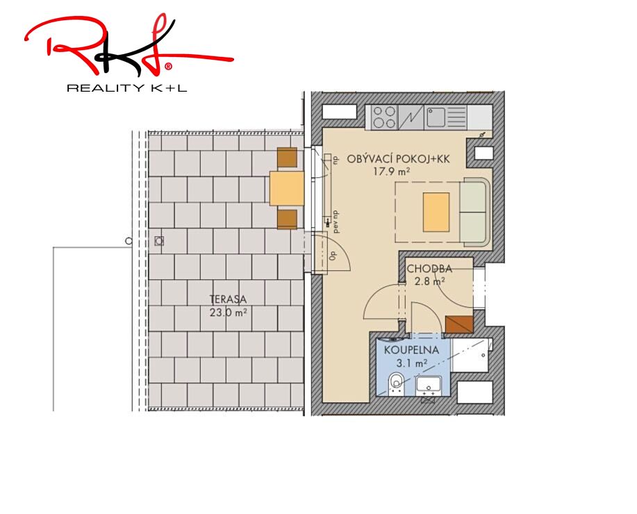 Pronájem bytu 1+kk 25 m² – fotografie 4