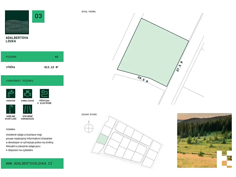 Prodej stavebního pozemku 813 m², Horní Planá – náhled fotky 2