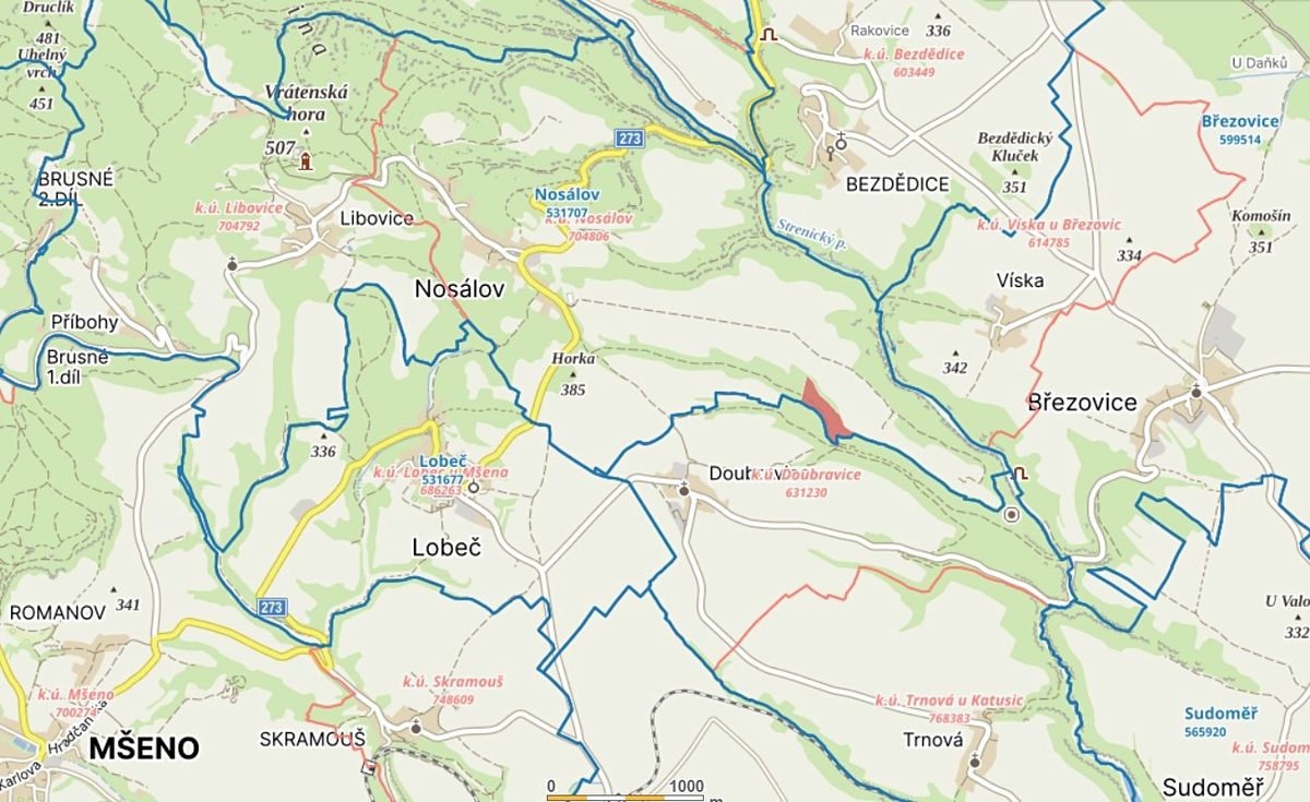 Prodej lesa 44920 m²