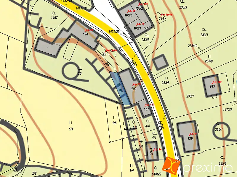 Prodej stavebního pozemku 102 m², Nové Hrady – náhled fotky 3