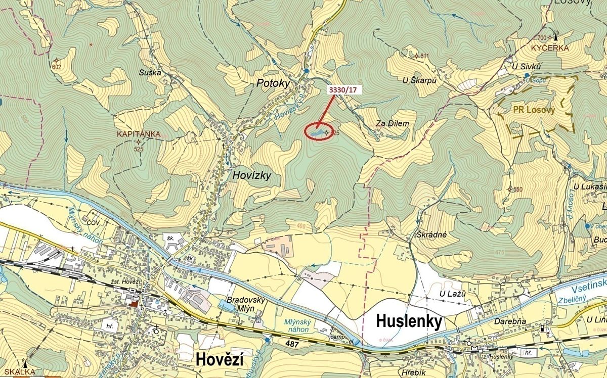 Dražba lesa 1781 m², Hovězí – fotka 1 z 3