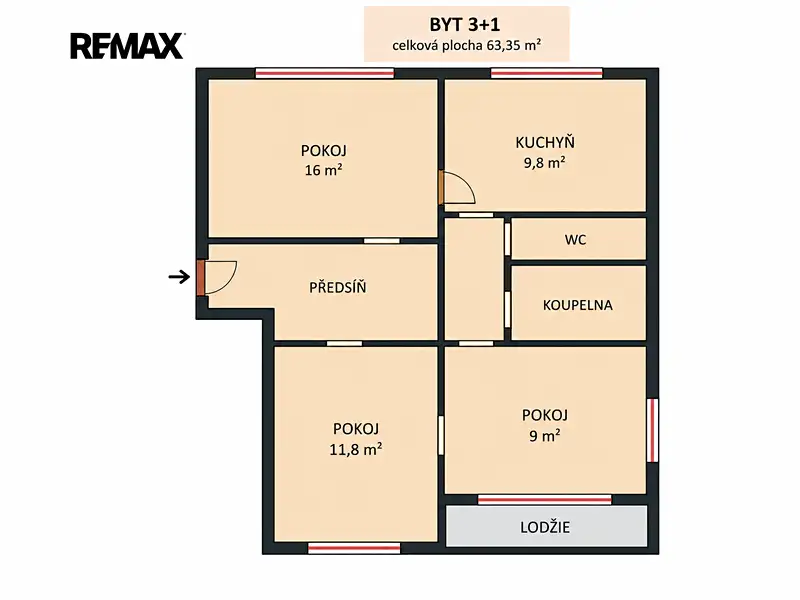 Prodej bytu 3+1 63 m², Ostrava – náhled fotky 2