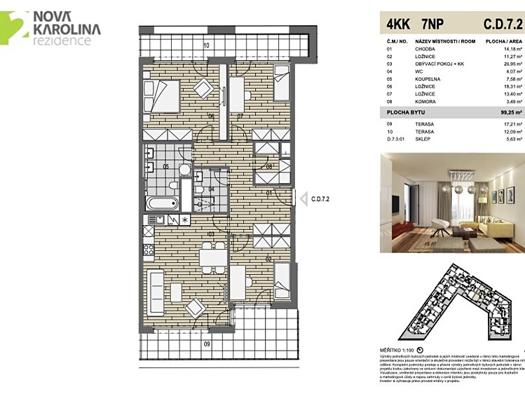 Wohnung 4+kk zum Kauf, 99 m² (4 von 4)