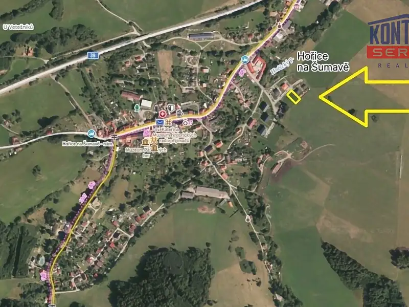 Prodej stavebního pozemku 1016 m², Hořice na Šumavě – náhled fotky 3