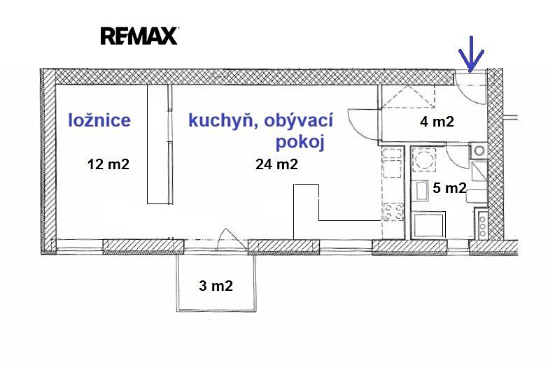 Pronájem bytu 2+kk 45 m² – fotografie 2