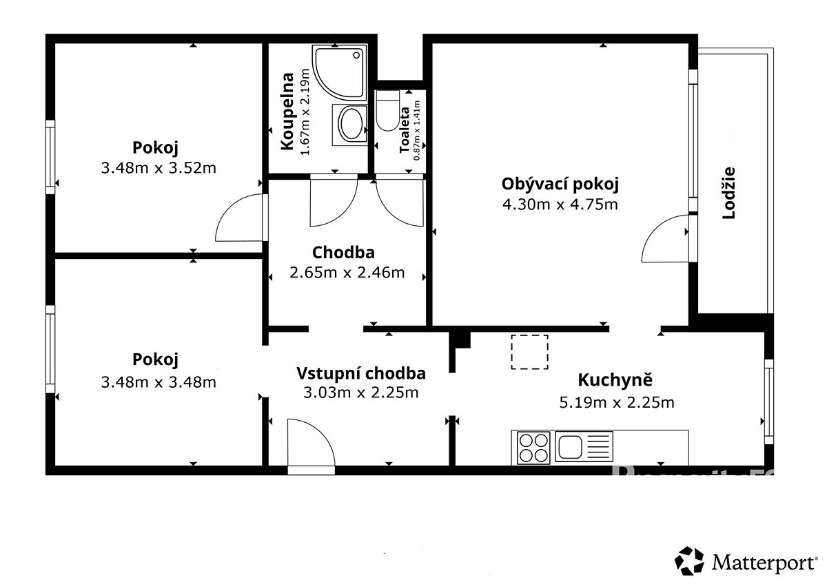 Pronájem bytu 3+1 78 m² – fotografie 4