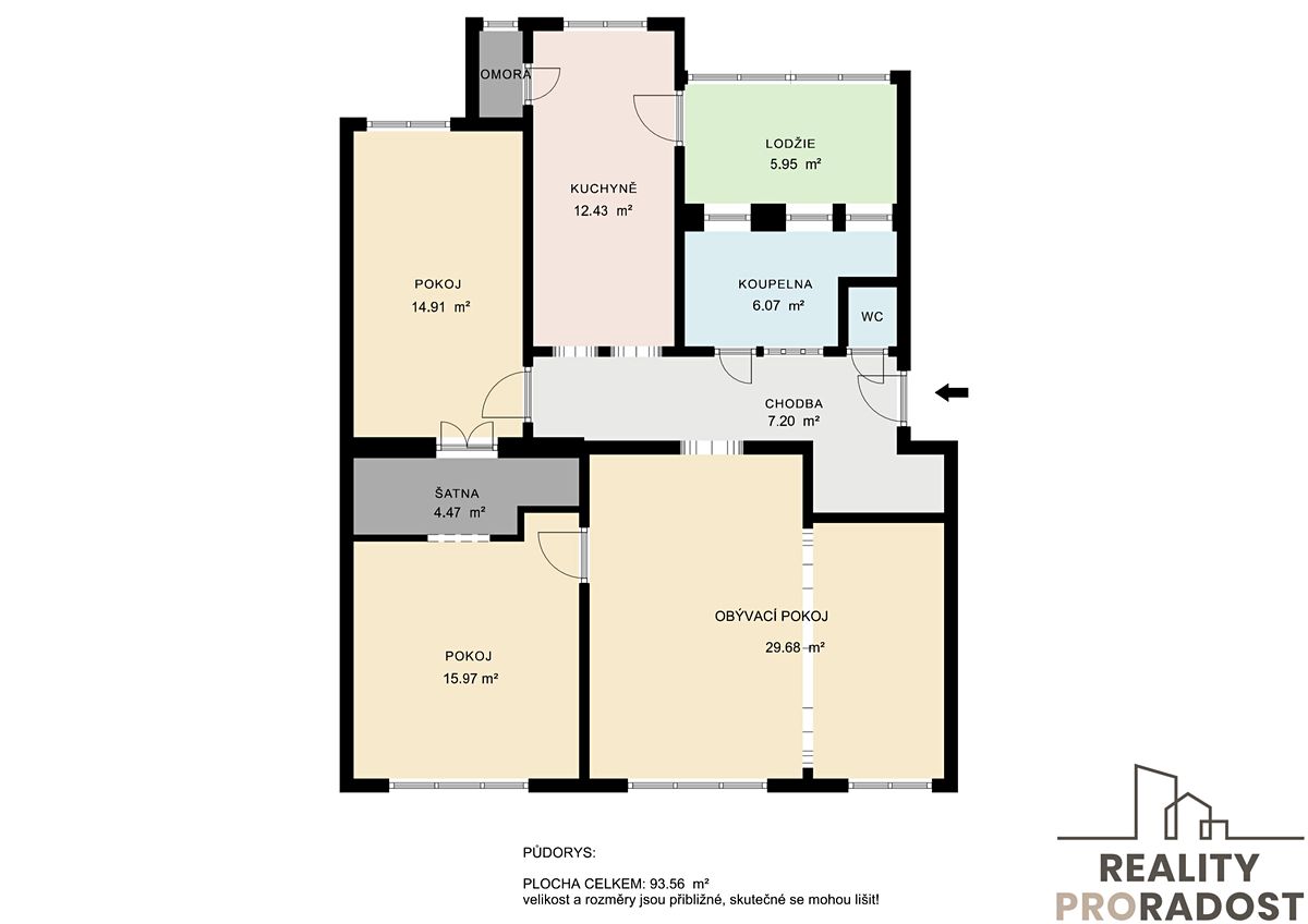 Prodej bytu 3+1 100 m² – fotografie 2