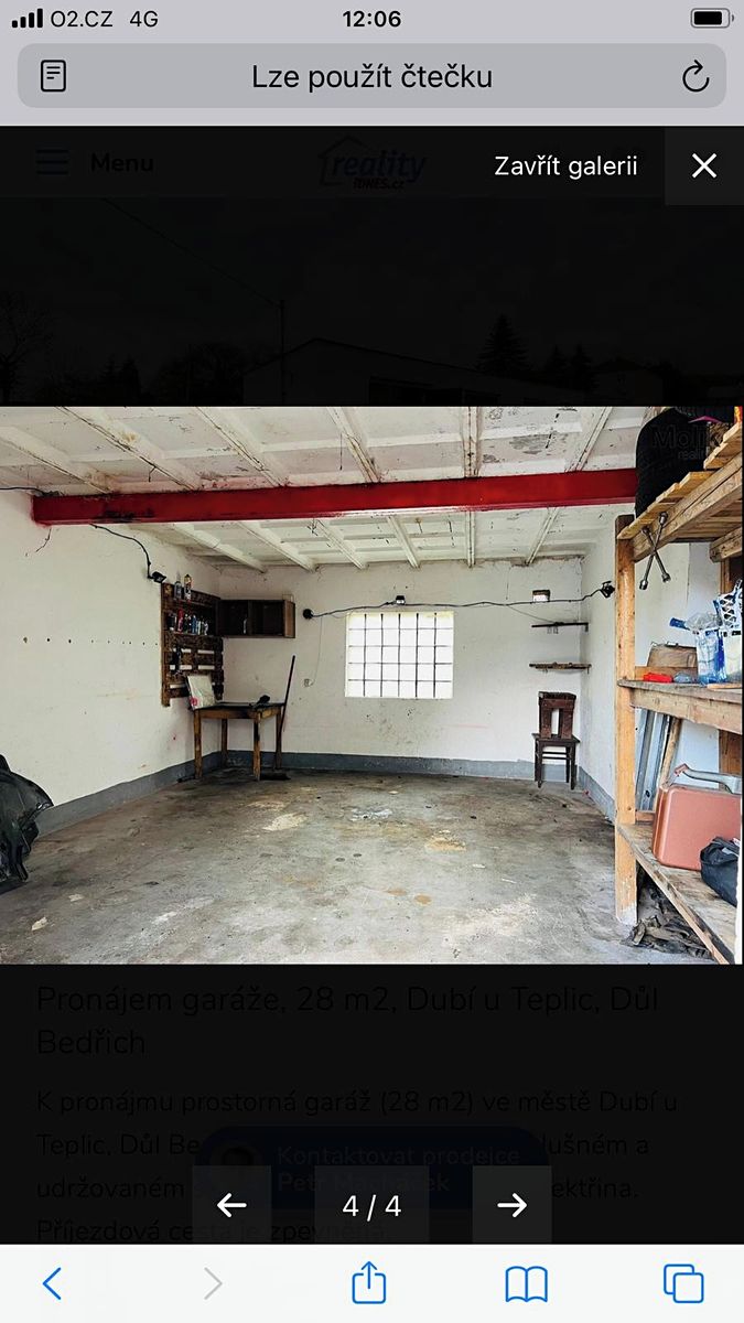 Pronájem garáže 28 m², Dubí – fotka 1 z 3
