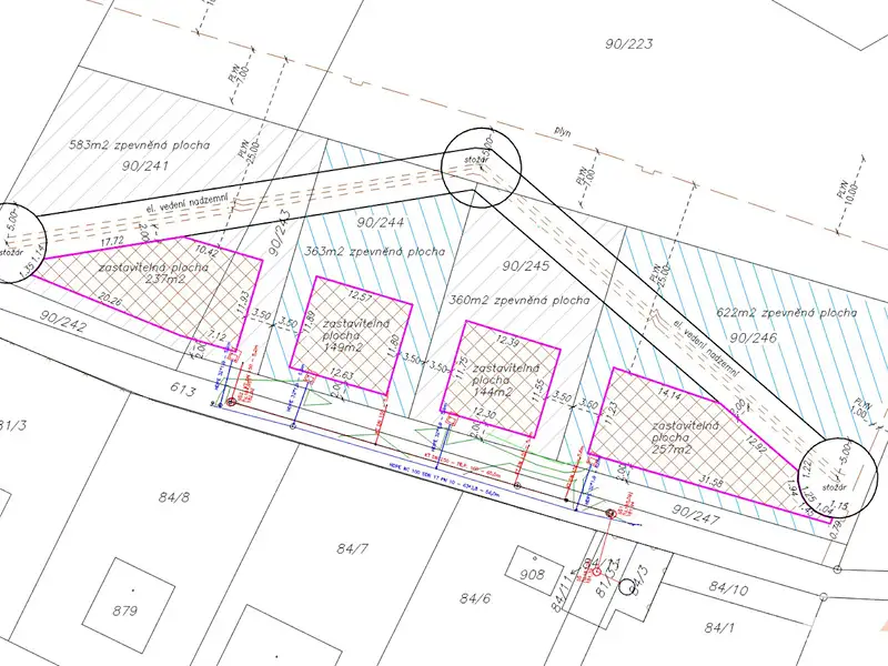 Prodej stavebního pozemku 1201 m², Dobroměřice – náhled fotky 3