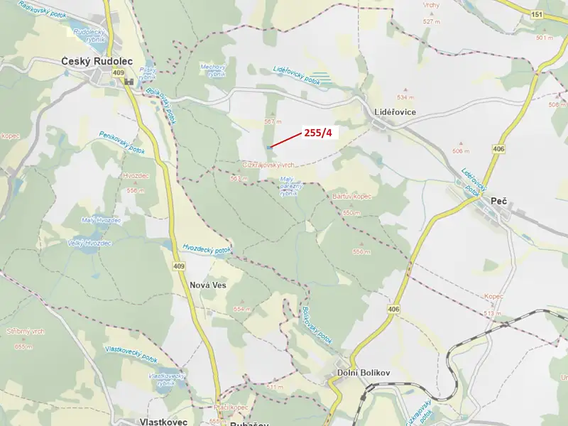 Dražba lesa 2148 m², Peč – náhled fotky 1