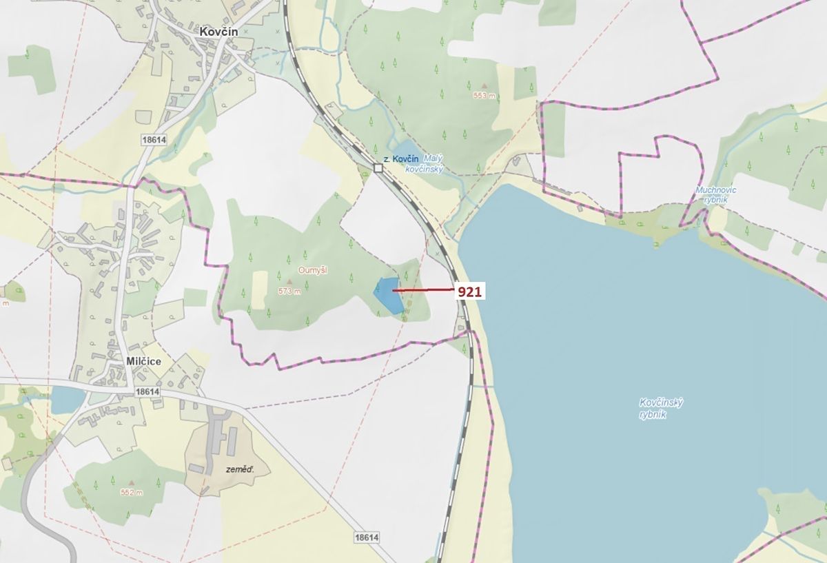 Dražba lesa 4401 m², Kovčín – fotka 1 z 3