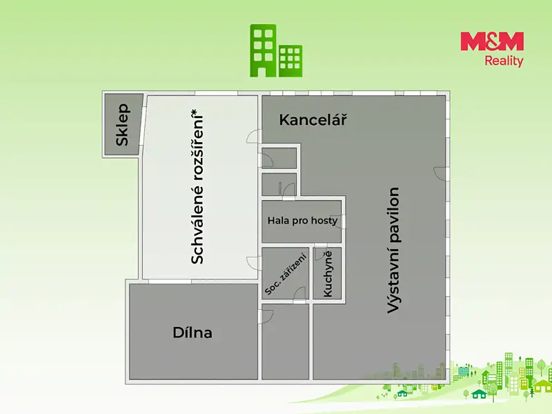 Prodej obchodního prostoru 400 m², Šarovy – náhled fotky 2