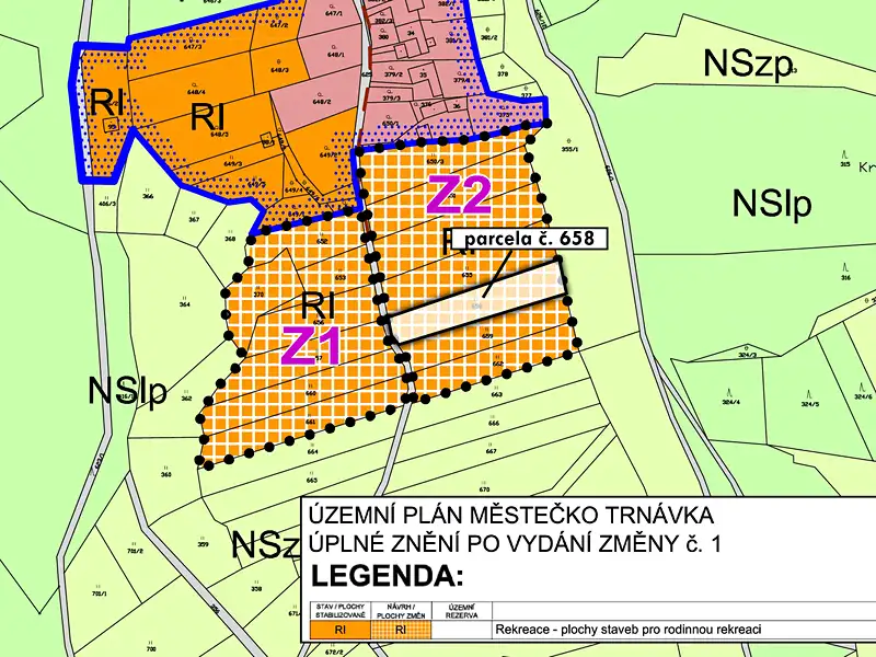 Prodej stavebního pozemku 1327 m², Městečko Trnávka – náhled fotky 3