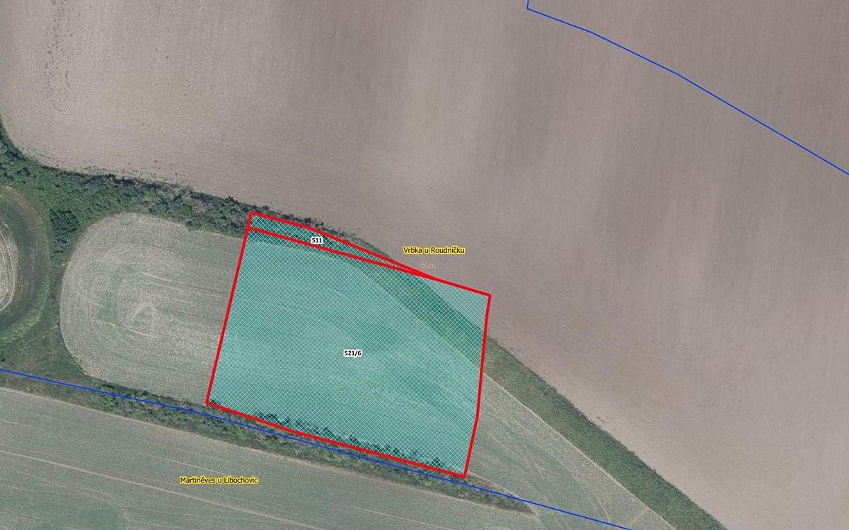 Prodej pole 4658 m², Budyně nad Ohří – fotka 1 z 3