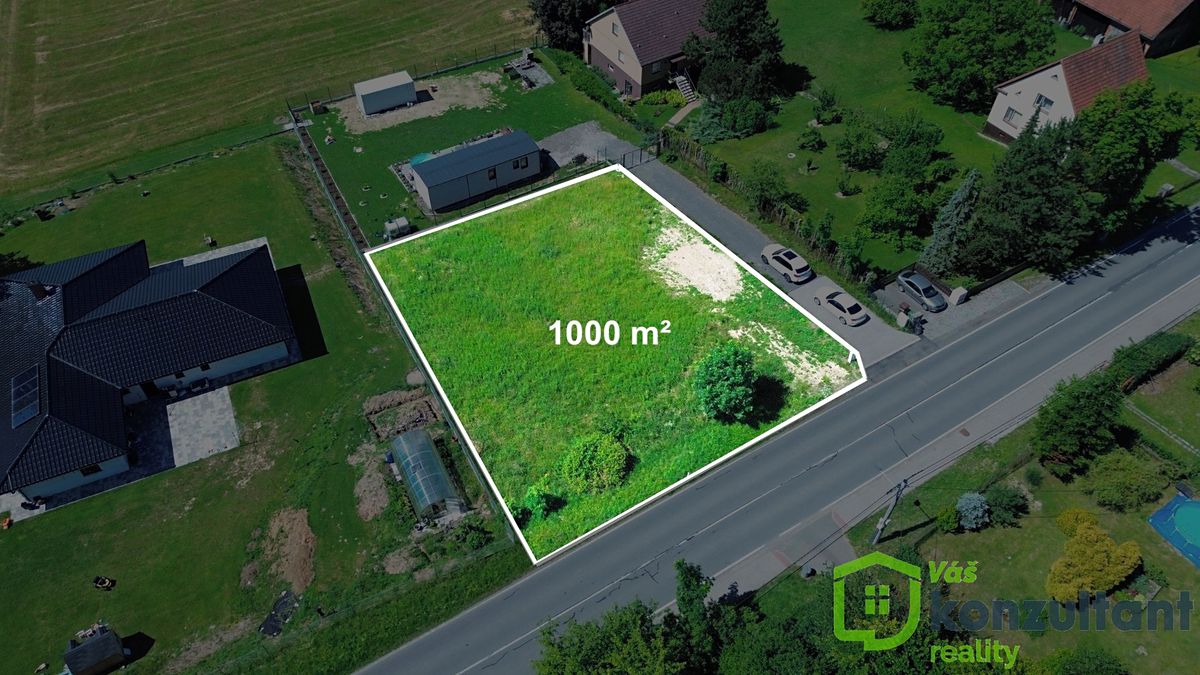 Prodej stavebního pozemku 1000 m² – fotografie 3