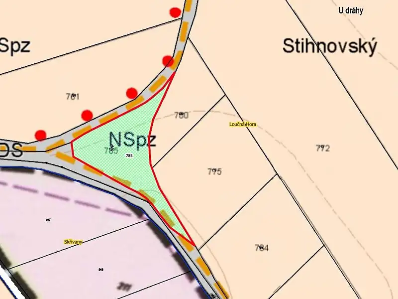 Prodej zahrady 2785 m², Smidary – náhled fotky 3
