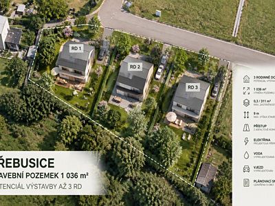 Prodej stavebního pozemku 1036 m²