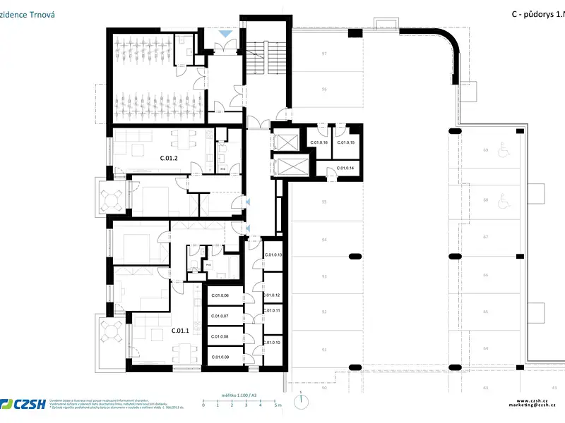 Prodej bytu 3+kk 73 m², Pardubice – náhled fotky 3