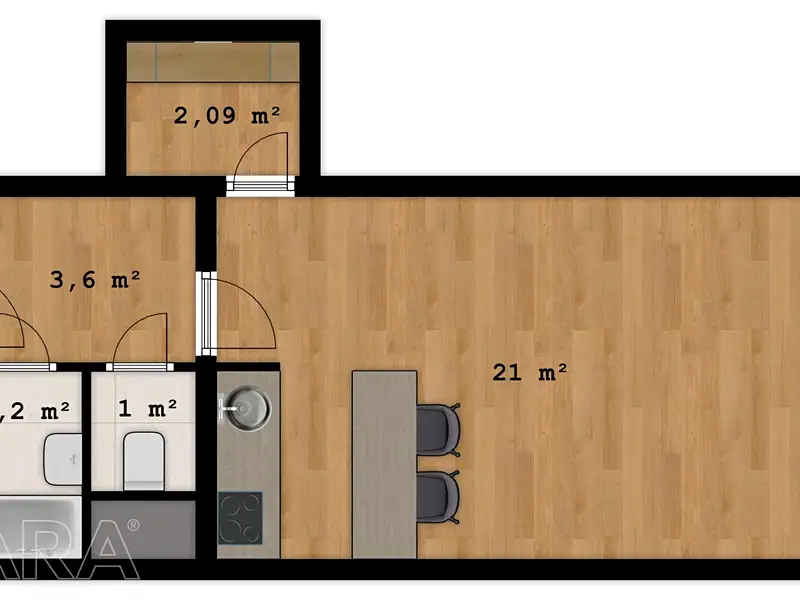 Prodej bytu 1+kk 30 m², Praha – náhled fotky 3