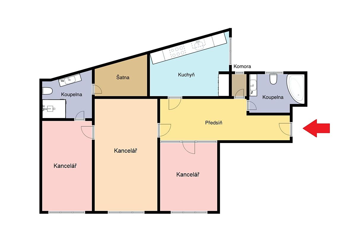 Pronájem kanceláře 97 m² – fotografie 4