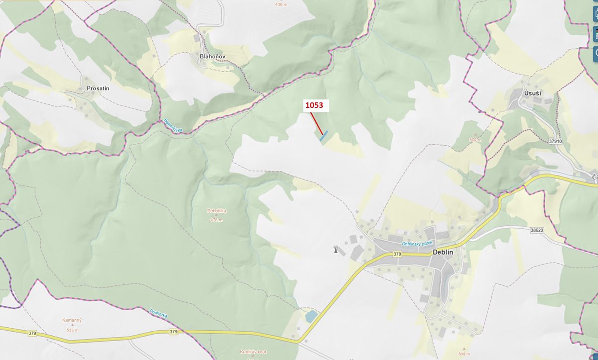 Dražba lesa 1757 m², Deblín – fotka 1 z 3