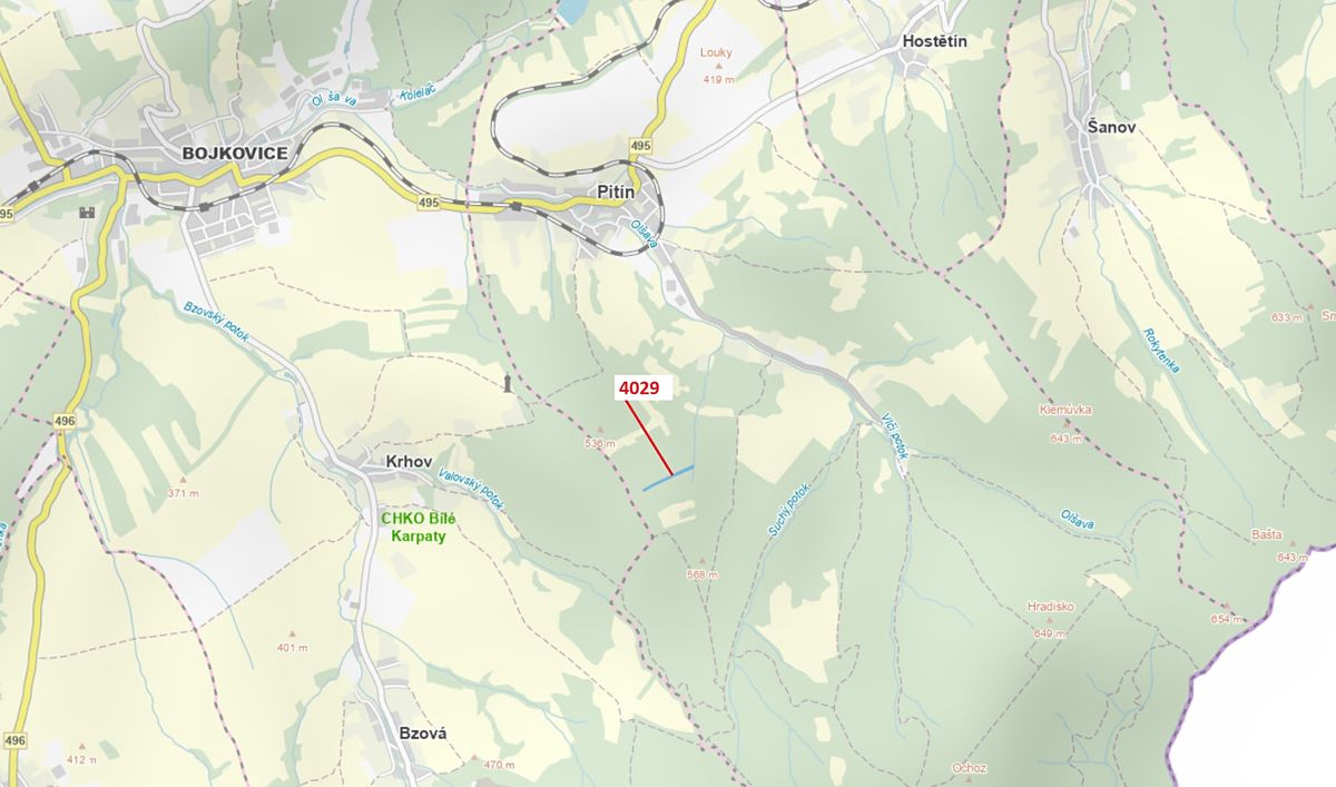 Dražba lesa 5996 m², Pitín – fotka 1 z 3