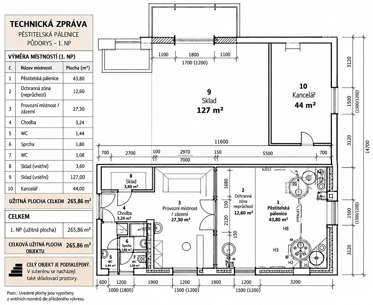 Pronájem výrobní haly, prostoru 266 m² – fotografie 5